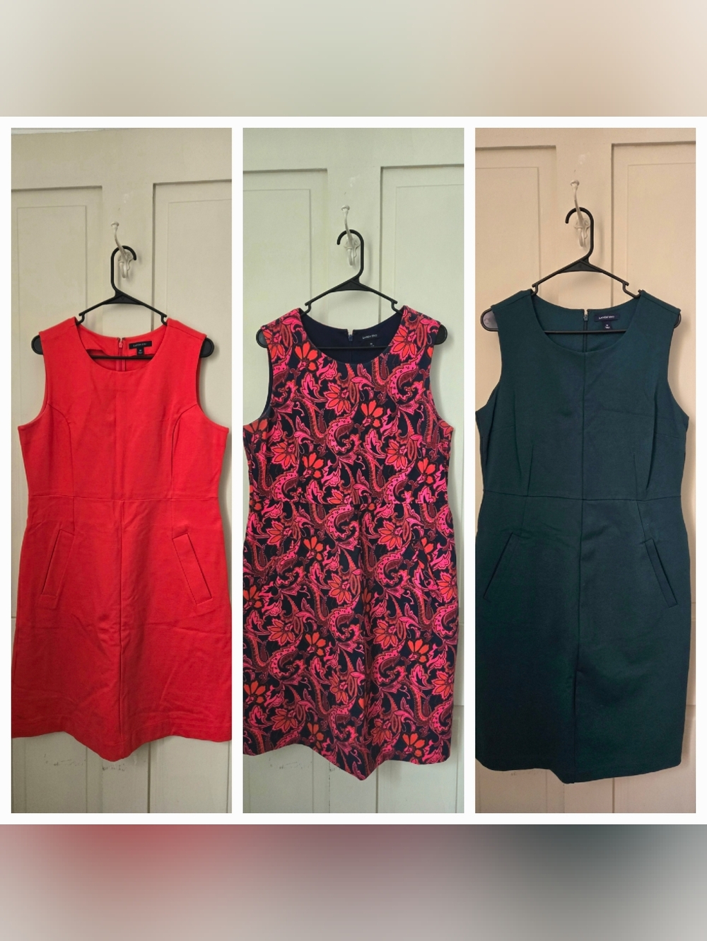Land's End Set Of 3 Sleeveless Shift Dresses